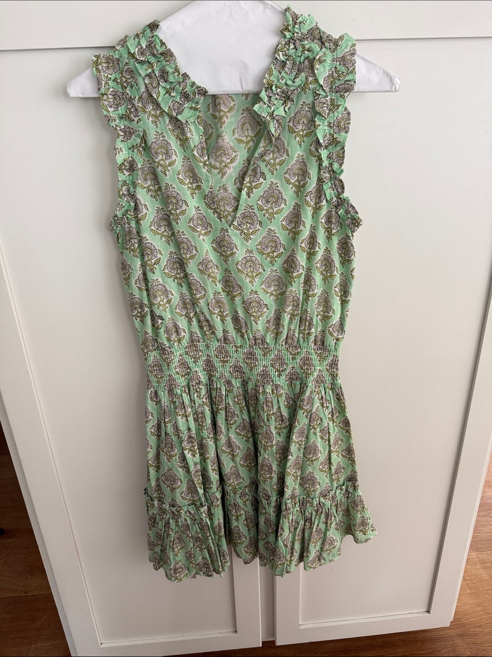Women’s Anna Cate Smocked Waist Mint Floral Sundress